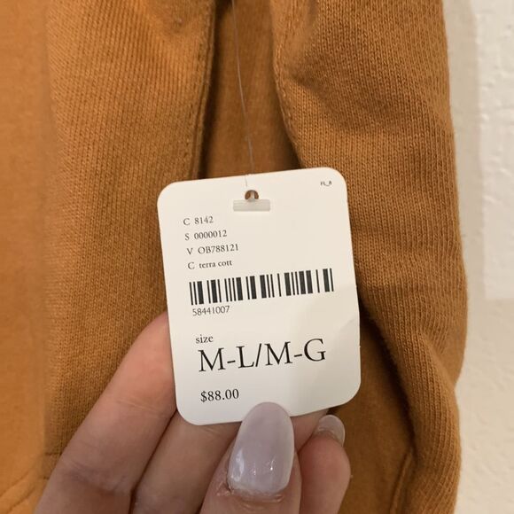 FREE PEOPLE BEACH DUSTER CARDIGAN ORANGE MEDIUM/LARGE NEW WITH TAGS - Picture 2 of 7